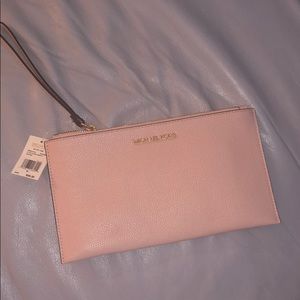 Blush Zip Clutch